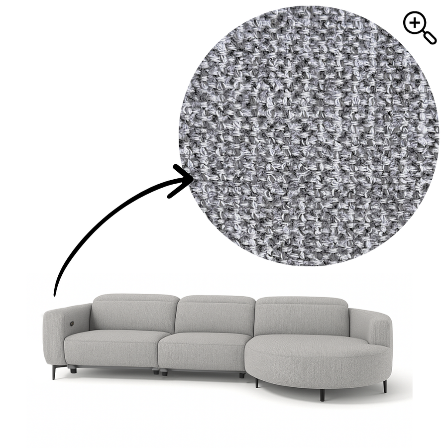 Canapé Maximus - Gris - Lounge Right 322x176cm