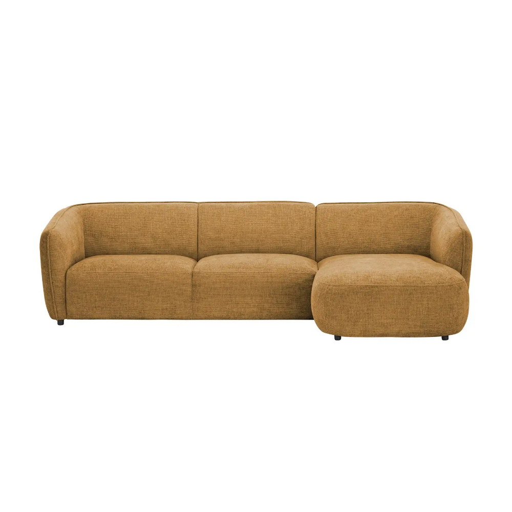 Sofa Cavallo - Brown Fabric Corner Sofa 280×152cm | Marcottestyle