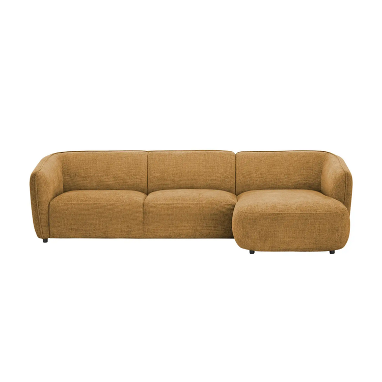 Sofa Cavallo - Brown Fabric Corner Sofa 280×152cm | Marcottestyle