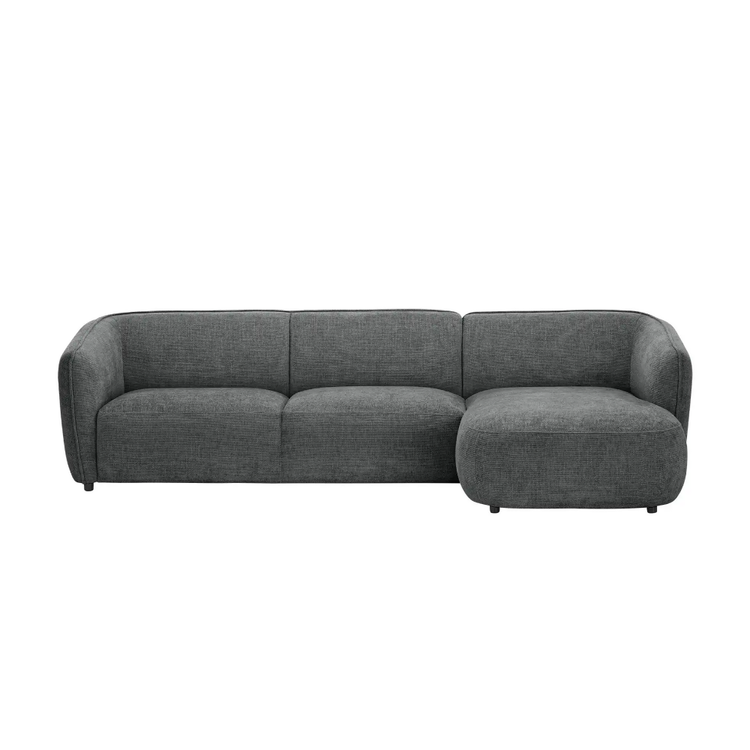 Sofa Cavallo - Black Fabric Corner Sofa 280×152cm | Marcottestyle