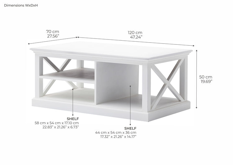 Halifax Coffee Table - Weiß | Marcottestyle
