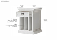 Halifax Table d'appoint - Blanc