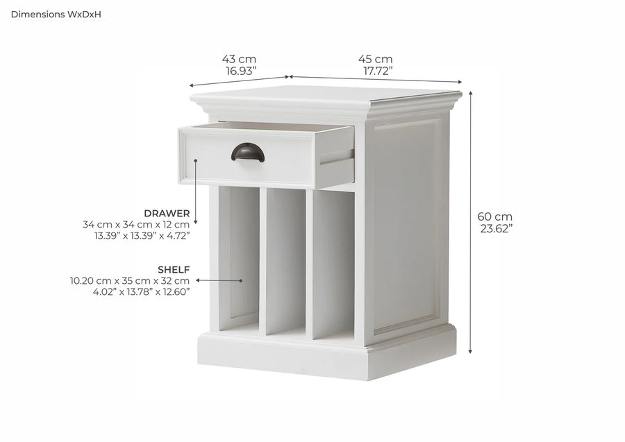 Halifax Table d'appoint - Blanc