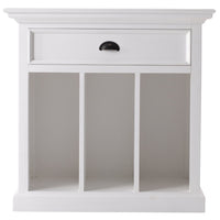 Halifax Grande Table de chevet avec séparateurs - Classic White | Marcottestyle