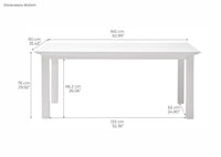 Halifax Table de salle à manger 160cm - Blanc