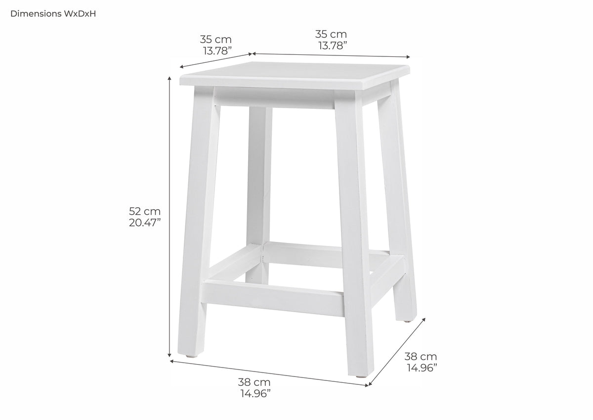 Halifax Stool - Blanc | Marcottestyle