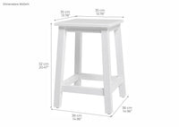 Halifax Tabouret - Blanc