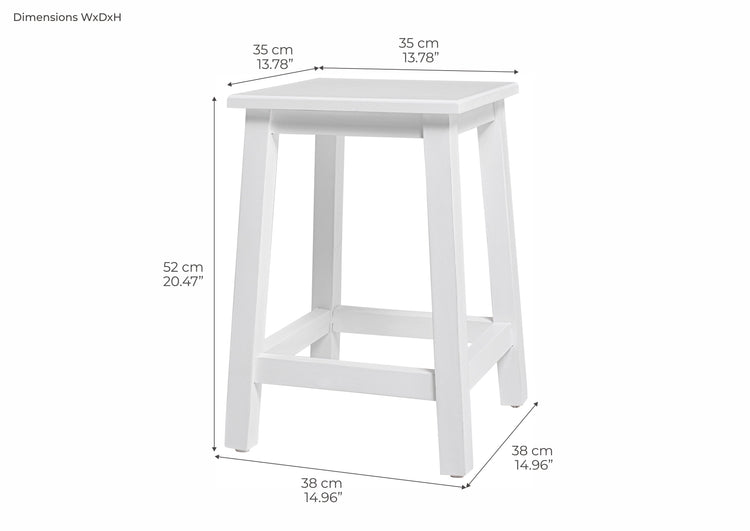 Halifax Stool - Blanc | Marcottestyle