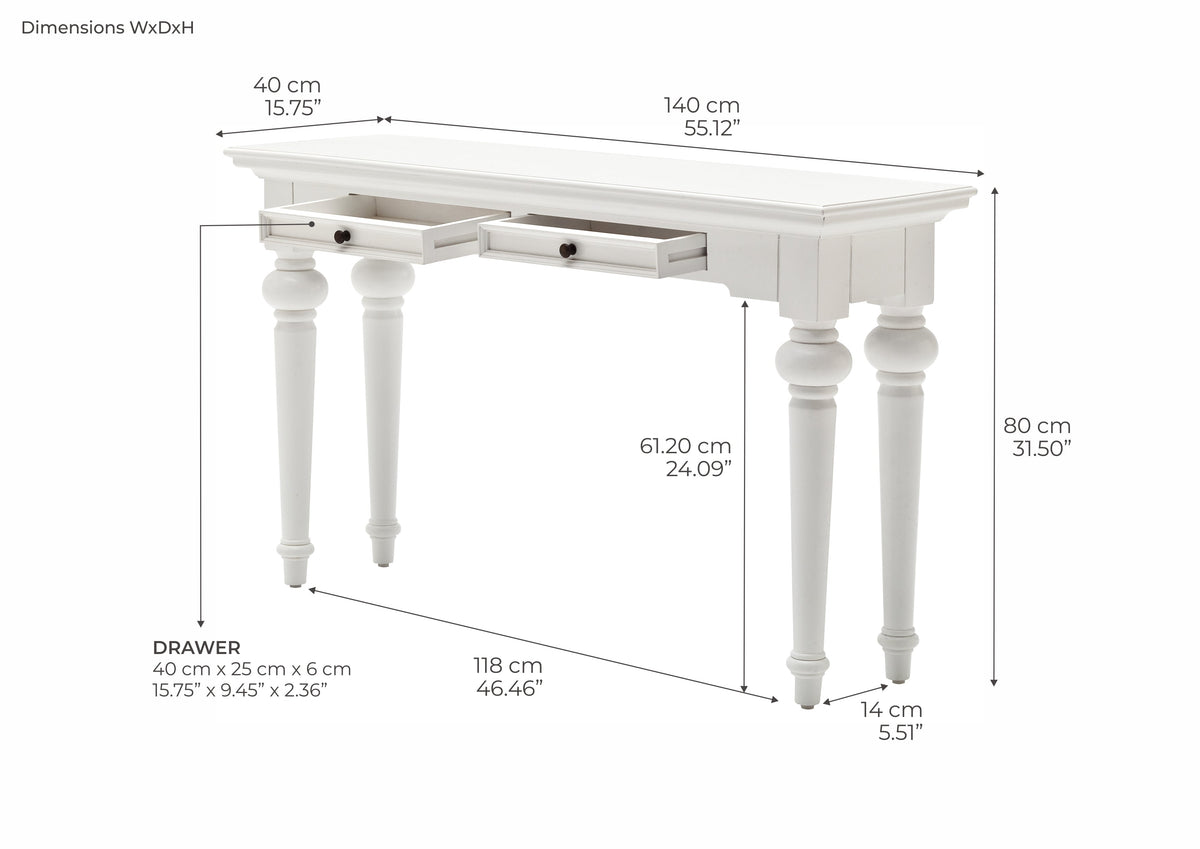Provence Console Table - Weiß | Marcottestyle