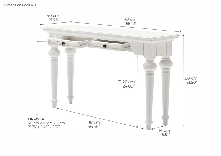 Provence Console Table - Weiß | Marcottestyle