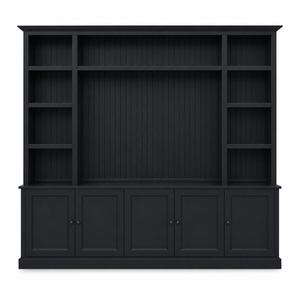 TV Bookcase - Belmont - Solid Pine - 254 x 46 x 228 cm - Black