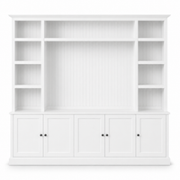 TV Bookcase - Belmont - Solid Pine - 254 x 46 x 228 cm - White