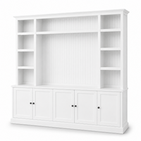 TV Bookcase - Belmont - Solid Pine - 254 x 46 x 228 cm - White