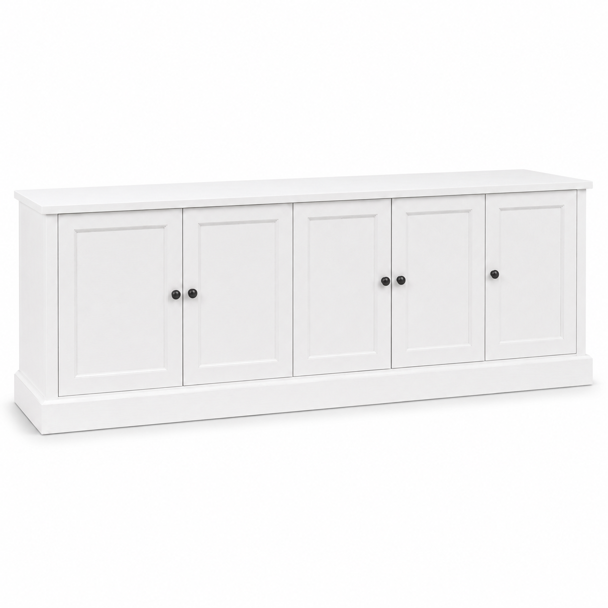 TV Stand - Belmont - Solid Pine - 248 x 46 x 78 cm - White