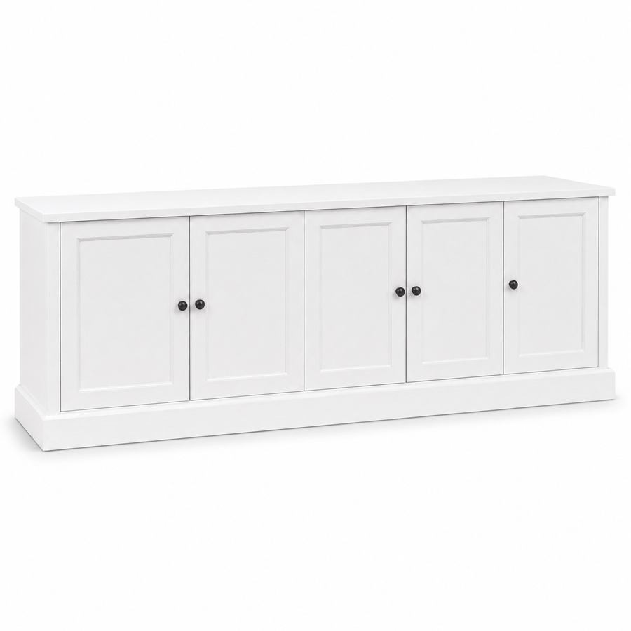 TV Stand - Belmont - Solid Pine - 248 x 46 x 78 cm - White
