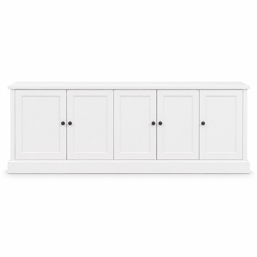 TV Stand - Belmont - Solid Pine - 248 x 46 x 78 cm - White
