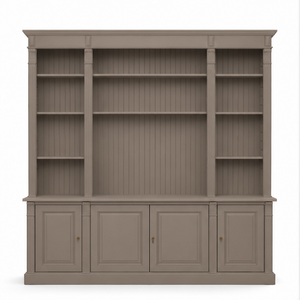 TV-Wandmöbel - Manoir - Massivholz - 223 x 51 x 228 cm - Taupe