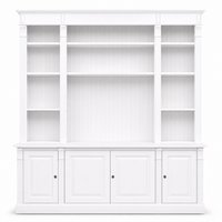 TV-Wandmöbel - Manoir - Massivholz - 223 x 51 x 228 cm - Weiß