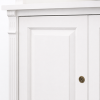 TV-Wandmöbel - Manoir - Massivholz - 223 x 51 x 228 cm - Weiß