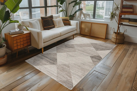 High-Pile Rug - Faventa Beige / Silver
