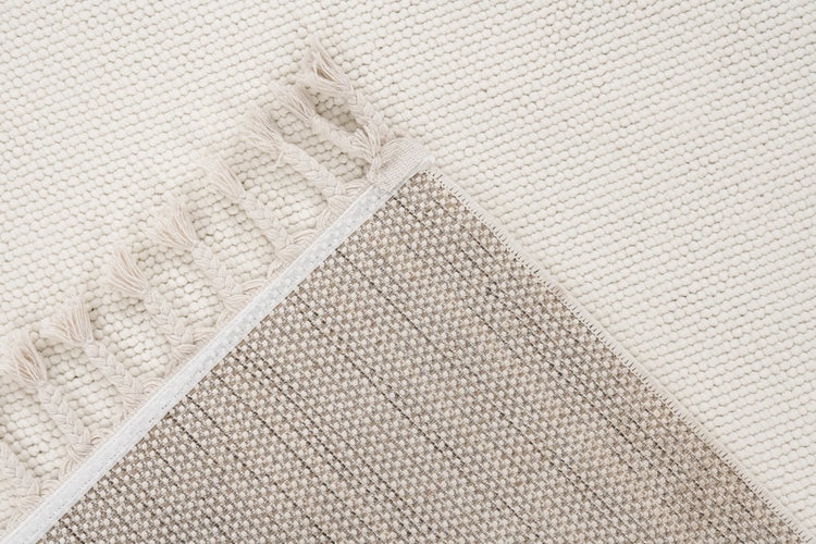 Low-Pile Rug - Helsa Cream Plain