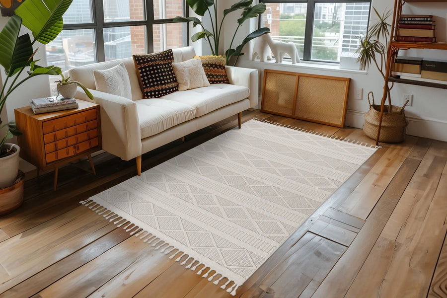 Low-Pile Rug - Helsa Cream