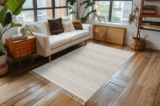 Low-Pile Rug - Helsa Cream
