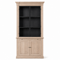 Display Cabinet Vincester - 2 Glass Panel Doors - Solid White Oiled Oak