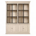 Display Cabinet Vincester Double - 4 Glass Panel Doors - Solid White Oiled Oak