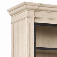 Display Cabinet Vincester Double - 4 Glass Panel Doors - Solid White Oiled Oak