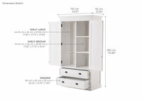 Halifax Kleiderschrank - Weiß