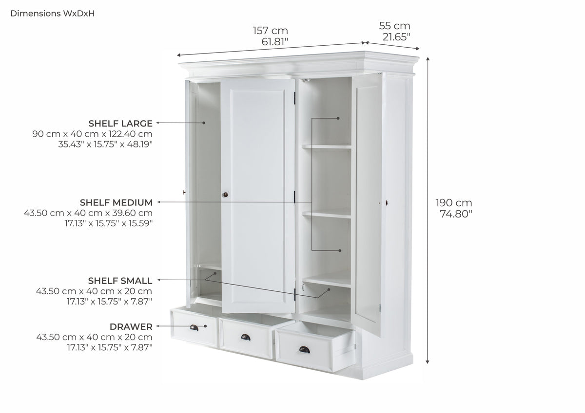 Wardrobe with 3 Doors - Lifestyle-foto | Marcottestyle
