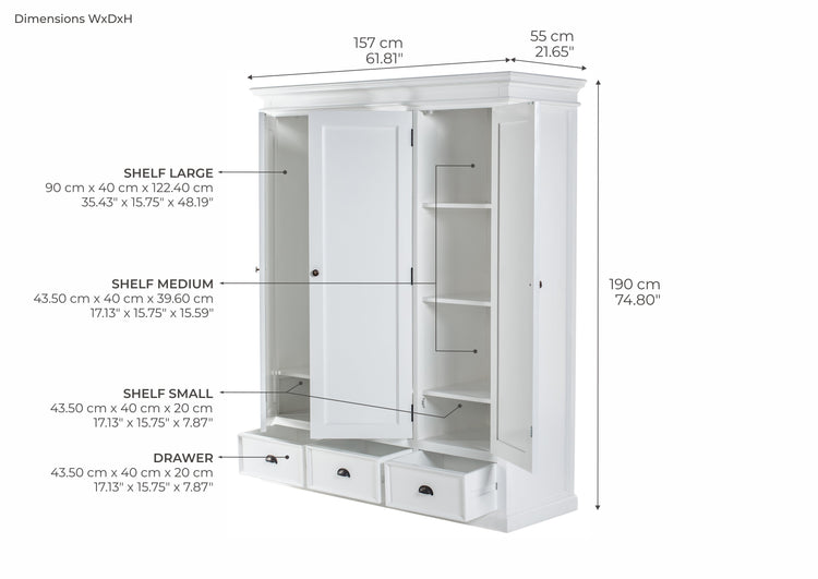 Wardrobe with 3 Doors - Lifestyle-foto | Marcottestyle