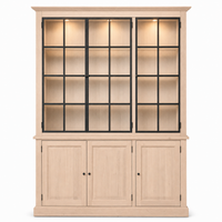 Display Cabinet Wexford - 3 Glass Panel Doors - White Oiled Oak