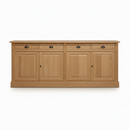 Wexford Sideboard - Massiv Eiche Top & Base | Klassisch 4-Tür Aufbewahrungsschrank