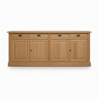 Wexford Sideboard - Solid Oak Top & Base | Klassisches 4-Türer-Lagerschrank | Marcottestyle