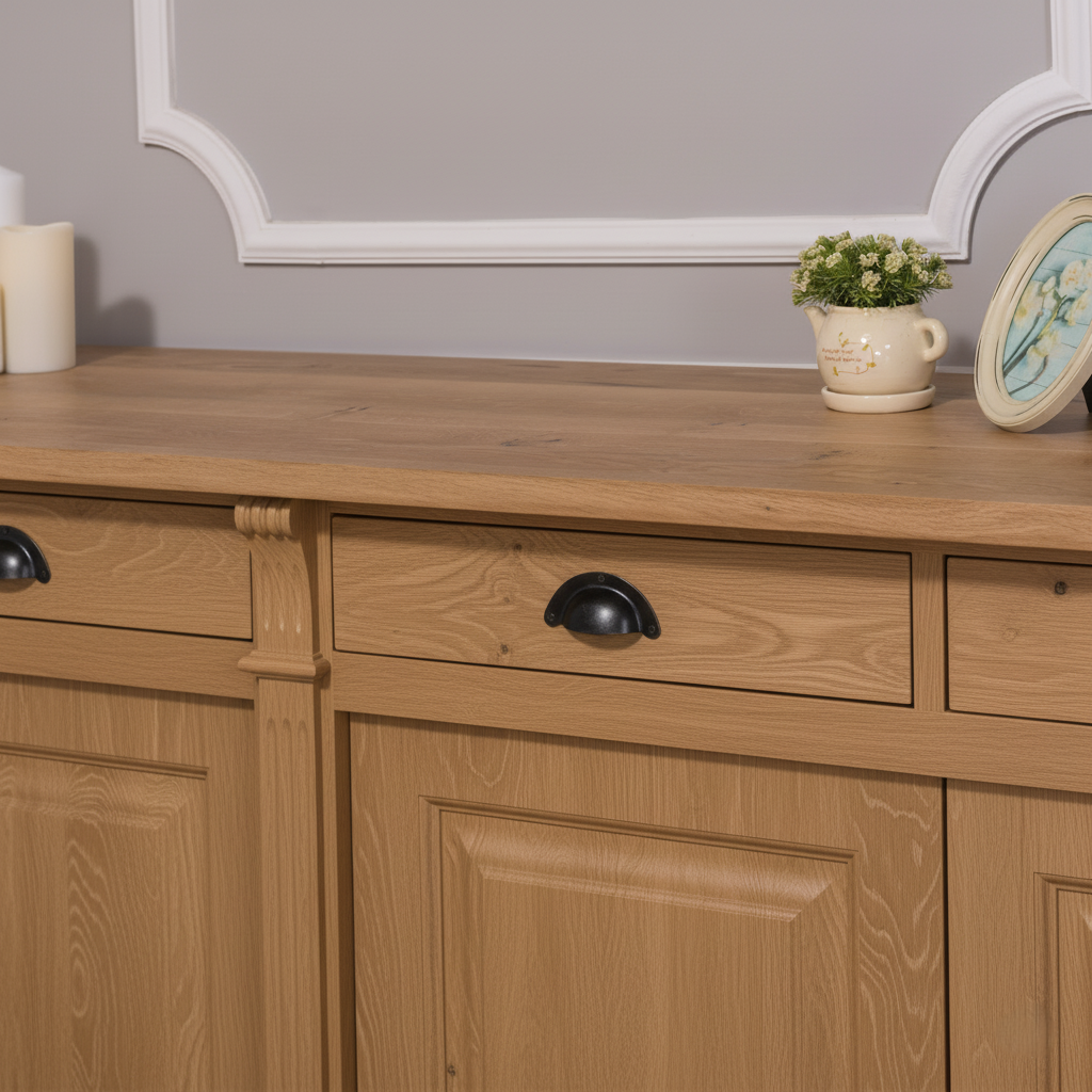 Wexford Sideboard - Solid Oak Top & Base | Klassisches 4-Türer-Lagerschrank | Marcottestyle