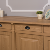 Wexford Sideboard - Solid Oak Top & Base | Klassisches 4-Türer-Lagerschrank | Marcottestyle