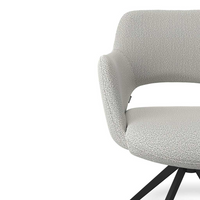 Julien Dining Chair - Oasis 196 Fabric - Black Swivel Base - 59 x 59 x 81 cm