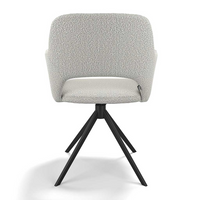 Julien Dining Chair - Oasis 196 Fabric - Black Swivel Base - 59 x 59 x 81 cm