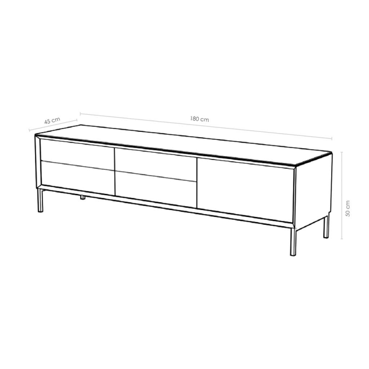 TV Unit Lima – Walnut/Black Ceramic | Marcottestyle