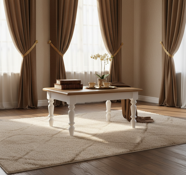 Devon Coffee Table - Black Base with Oak Top | Marcottestyle