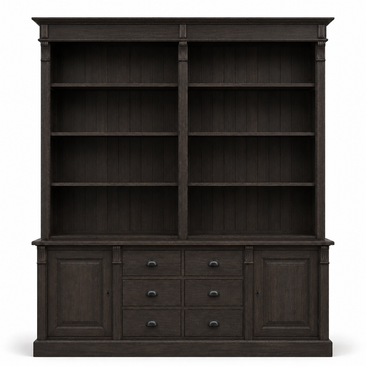 Sideboard - Ardenne - Solid Oak - 223 x 51 x 228 cm - Dark Green