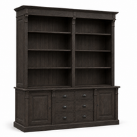 Sideboard - Ardenne - Solid Oak - 223 x 51 x 228 cm - Dark Green
