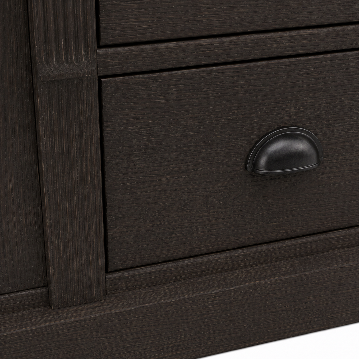Sideboard - Ardenne - Solid Oak - 223 x 51 x 228 cm - Dark Green