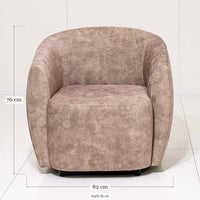 Armchair Bassevelde - Dusty Pink - 82 x 85 x 76 cm | Marcottestyle