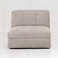 Armchair Petegem - Light Grey - 87 x 95 x 74 cm | Marcottestyle