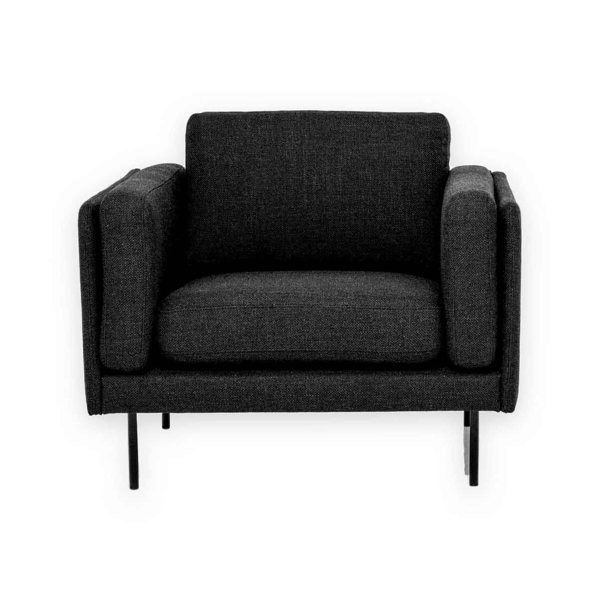 Armchair Wortegem - Charcoal - 95 x 87 x 80 cm | Marcottestyle