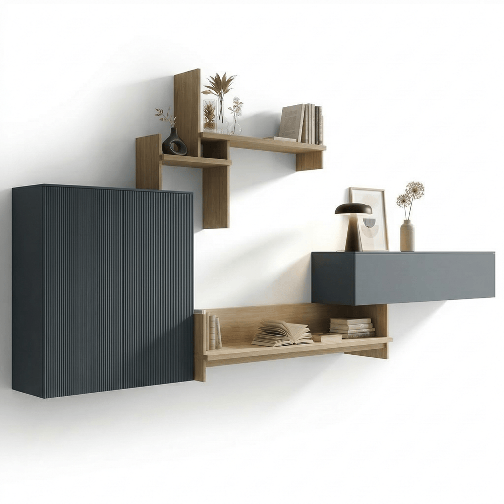 Arvello Modular Designer Wall Unit | Modern Italian Floating Media & Storage System - View 2