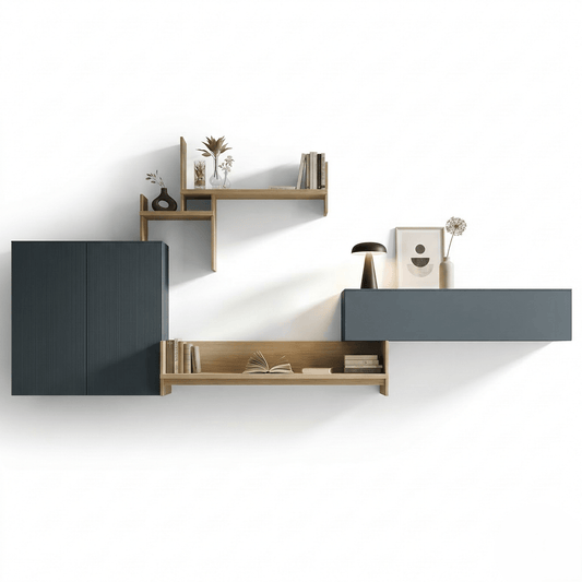 Arvello Modular Designer Wall Unit | Modern Italian Floating Media & Storage System - Marcottestyle
